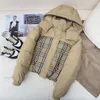 Kurtka designerska Kobiet damny dżinsowy puffer płaszcz w dół kurtka na rozmiar noszenie kraciastego kołnierza z kapturem kurtka chlebowa po obu stronach zimowe ciepłe ubranie