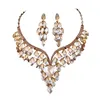 Halsbandörhängen Set Elegant Crystal Fashion Party Dress Up Costume Jewelry for Banket