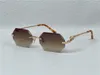 선글라스 새로운 레트로 피카딜리 불규칙한 크리스탈 컷 렌즈 안경 02818 프레임리스 동물 다리 패션 아방가르드 디자인 UV400 밝은 색 장식 안경