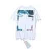 Offs t Shirt Erkek Tasarımcı Tişörtler Erkekler İçin Beyaz Gömlek Yaz Yüksek Kaliteli Saf Pamuklu Erkekler ve Kadın Gevşek Kısa Kollu Tişört Offes Tshirt Yaz T-Shirt Giyim