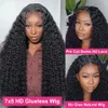 glueless preplucked human wigs baby hair deepwave frontal wig 13x6 hd lace curly lace front human Hair wig Sale 13x4 wig