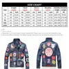 Mannen denim jasje vintage badge patches jas lange mouwen slim fit patchwork tops ontwerper geschilderd hip hop streetwear punk jeans 240119