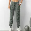 Pantaloni da donna Donna Cargo con coulisse Elastico a vita alta Tinta unita Morbido e traspirante Pantaloni sportivi casual Caviglia allentata Lady Sprorts Ha