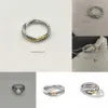 Обручальное кольцо Витые кольца дизайнерские ювелирные изделия женские посеребренные Винтаж Крест X-образные мужские обручальные кольца модные горячие драгоценности подарок на день рождения оптом
