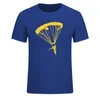 Männer T Shirts Kurzarm Tops Drucken Casual Baumwolle Tees Sky Divers Fallschirm Lustige T-shirt EU Größe