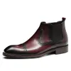 Bottines italiennes en cuir véritable pour hommes, chaussures de marque faites à la main, de styliste, à enfiler, nouvelle collection d'automne
