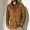 Vintage polaire veste vêtements hommes automne hiver veste mince manteau mâle coupe-vent mode kaki marron veste Streetwear 240124
