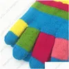 Cinq doigts gants hiver enfants six couleurs double épaississement gants étudiants bébé chaud cyclisme mitaines cinq doigts S M L tailles FR Dhxau