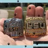 クラスターリング2PCS 2003 2007 LSU Tigers National Championship Ring Set Souvenir Fan Menギフト卸売ドロップ配信ジュエリーDH0HS DHLEM