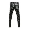 Pantalon en cuir pour homme, Slim, personnalité, vêtements pour hommes, pantalons en cuir PU, 240122