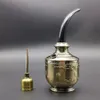 5,3 Zoll Wasserfilterpfeife Tragbare Mini Shisha Shisha Metall Gold Rauchpfeifen Geschenke Bong