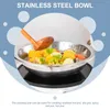 Calderas dobles, olla de cocina multifunción de acero inoxidable, lavabo para lavar frutas y verduras, utensilio de cocina
