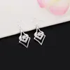 Backs Earrings 925 Sterling Silver For Elegant Women Jewelry All-match Crystal Mother's Day Gifts