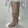 2024 Botas de diseñador Botas de mujer Bota de tobillo de invierno Correas ajustables Lona Cremallera Cordones Zapatos originales Damas Chicas Sexy Bota de gran tamaño