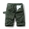 Men's Shorts 2024 Pantalones cortos militares holgados con múltiples bolsillos para hombre de verano, pantalones cortos tácticos de algodón caqui para hombre, pantalones cortos 30-38 sin cinturón J240124