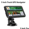 Akcesoria samochodowe GPS 5 -calowa nawigacja satnavs dla samochodów ciężarówki ciężarówki HGV Koternhome z Bluetooth Avin Speed ​​Camera Alerty Poi Lane Dhmbg