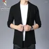 メンズセーター高品質春秋ニットコートロングカーディガンセーターファッションカジュアルラージジャケット男性2024 K73