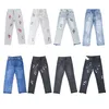 Designer jnco jeans jeans viola Jeans ksubi da uomo Jeans Old Washed Chromes Pantaloni dritti Stampe di lettere per uomo Leopard Casual Pantalone lungo stile Chromees Hearts