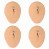 Navel Bell Button Rings 1 Piece Flower Shape 14G Belly Button Ring Rhinestones Navel Piercings Click Reverse Curved Navel Barbell Body Jewelry 10MM YQ240125