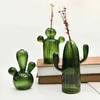 Wazony Kreatywny nowy wazon w kształcie szkła kaktusa do kreatywnego wazonu w postaci domowej dekoracje na pulpicie domowe przezroczysty hydroponiczny wazon rzemiosła