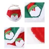 Vêtements pour chiens Mode Thème de Noël Serviette de salive pour animaux de compagnie Collier d'écharpe vert / rouge Colliers de bandana pour petits chiens Y5GB
