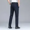 Brand Winter High Stretch Business Suit Pants Men Thick Solid Color Straight Casual Formal Office Trousers Male Plus Size 35 40 240122