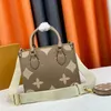 DHgate сумка женская роскошная сумка через плечо On The Go дизайнерская сумка с верхней ручкой кожаная коричневая сумка с цветочным принтом клатч мужская сумка-мессенджер для путешествий для мамы сумка через плечо
