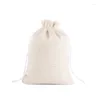 Storage Bags 12Pcs Small Cotton Drawstring Reusable Muslin Cloth Gift Candy Favor Bag Jewelry Pouches For Wedding DIY Craft Soaps Her