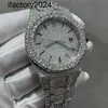 AP Watch Diamond Moissanite Iced Out Can Pass Test Version VVS Mens Silver Diamonds Pass Test Toppkvalitet ETA -rörelse 904L Rostfritt stål ut Sapphire Waterprooo