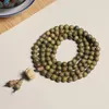 Charm-Armbänder, 108 Mala-Perlen, Meditations-Halskette, 8 mm, Holz, Gebet, buddhistische Holzperlen, tibetische Buddha-Perle, Sandelholz