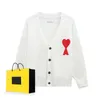 الرجال والنساء كبيرة V-neck Cardigan Wool Sweater Sweater Frasnable Luxury Love Love Jacket