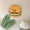 Zegary ścienne Cartoon Creative Burger Decoration Clock Restauracja Fast Food Fried Chicken Shop Silent