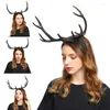 Pinces à cheveux 634C corne de cerf, couvre-chef en bois, bandeau antidérapant, couvre-chef d'élan, accessoires Po, robe fantaisie, accessoires d'halloween et de noël