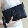 Clutch bags women fashion purses crocodile gran leather cross body bag with tassel 28x18cm size whole on one up243b