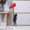 Flying Balloon Girl Figurine Banksy Modern Art Sculpture Resin Figure Craft Decoration Collectible Figurine Home Decor 240123