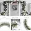 Dekorative Blumen Haustür Weihnachten Tannennadel Cane Home Decor Greenery Kranz PVC Weihnachtsgirlande