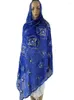 Etniska kläder 2024 Dubai Scarf For Muslim Women African Cotton Sequins Brodery Hijab Islam Pashmina Turban Fashion Headscarf 200 100 100