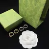 Ohrstecker Designer-Ohrringe Mode zweifarbige Ohrringe Goldohrringe Schmuckset Valentinstag Geschenk Verlobung Q240125