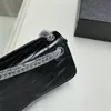 czarne białe luksusowe torebki torebki na ramię designerka torba luksusowa torebka crossbody dla kobiet torebka podwójna łańcuch klapka krowica skóra
