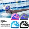 Czapki pływackie 23 x 21 cm uniwersalne dorosłe pływanie mężczyzn Kobiety długie włosy basen basen sport chronić uszy pływające okładka 240125