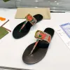 Geborduurde dia's dames slippers ontwerper platte slipper zomer sexy sandalen schuim sandaal flats mode oude bloemschoenen dames 84953 s