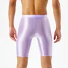 Sous-vêtements Bulge Pouch Trunks Leggings Sexy Hommes Huile Brillant Brillant Shorts Maillots De Bain Sport Fitness Gym Bas Été Slim Boxer