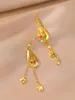 Boucles d'oreilles pendantes plaquées or 24 carats, bijoux pendentif de haute qualité pour femmes, mode luxe, longue frange, cadeaux de fête