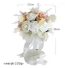 Wedding Flowers Fairy Bouquet Bridal Bouquets Accessories Ivory With Champagne Handmade Satin Ribbon