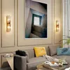 Lampes murales LED Art Lustre Pendentif Lampe Éclairage Chambre Décor Moderne Cristal Luxe TV Fond Chambre Chevet Décoration Intérieure