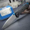 BM 533 BUGOUT Składanie noża satyna gładka Blade Włókno z włókna węglowego noża na zewnątrz BM 535 Mini wersja kieszonkowa