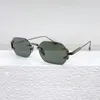 Óculos de sol de alta qualidade quadrado sem moldura vintage para mulheres homens liga acetato moda óculos gradiente lente uv400