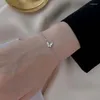 Bracelets de charme S925 Argent Plaqué Cristal Papillon BraceletBangle Pour Les Femmes Élégantes Fête De Mariage Bijoux Cadeau Sl314