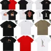 2024 Été Nouveaux T-shirts courts Ciaga BB Paris Statue UCCI Chat Coton Imprimé Noir Blanc Chemise Homme Col Rond Pull T-shirts À Manches Courtes Femmes Printemps bana Uis TTON Island