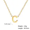 Letter Initial Pendant Necklace For Women 18K Gold Chain Cute Charms Collier Alphabet Necklaces Jewelry Friends Gift 304 Stainless Steel